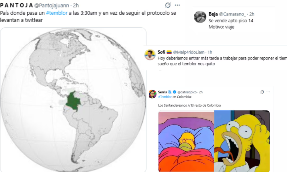 “Se levantan a twittear”: con memes y humor los internautas reaccionaron al fuerte temblor de 5.8 que despertó a Colombia este miércoles