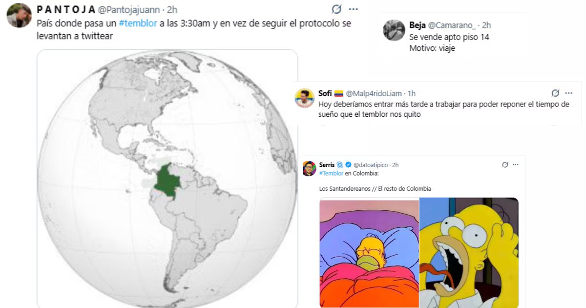 “Se levantan a twittear”: con memes y humor los internautas reaccionaron al fuerte temblor de 5.8 que despertó a Colombia este miércoles