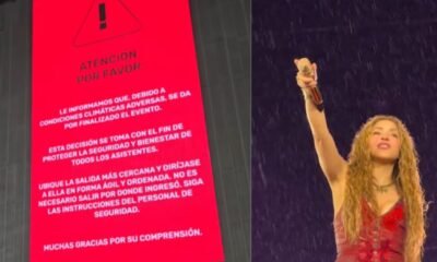 Suspenden concierto de Shakira en Argentina por tormenta eléctrica en el estadio Kempes de Córdoba