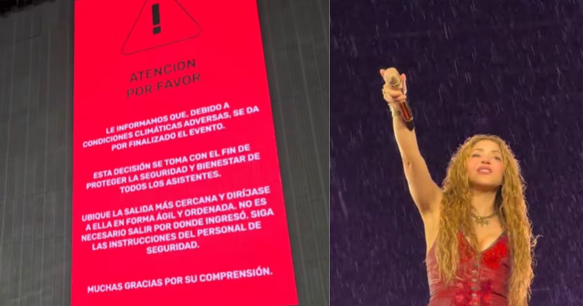 Suspenden concierto de Shakira en Argentina por tormenta eléctrica en el estadio Kempes de Córdoba