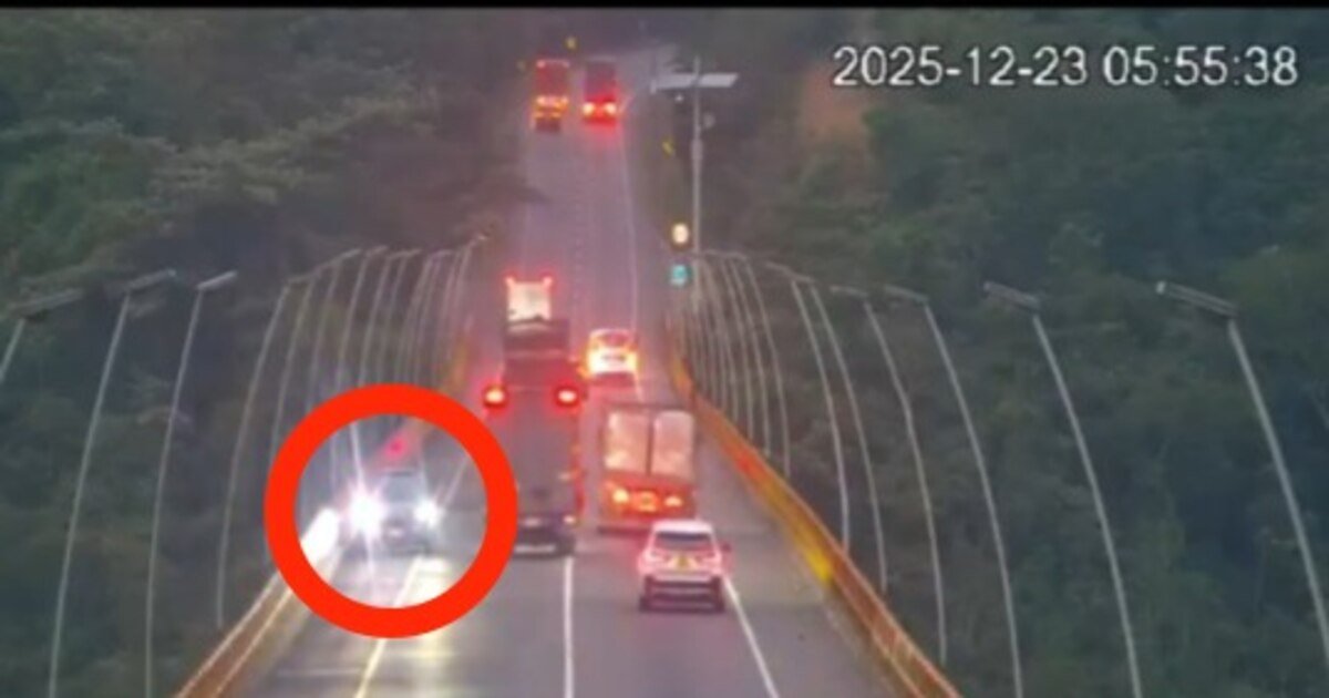 Todo quedó en video: conductor en contravía provocó un siniestro vial en Tolima, luego del túnel Gualanday