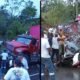 Video · Tractomula se quedó sin frenos en la vía Buenaventura y embistió carro familiar que quedó debajo de un camión: dos adultos murieron