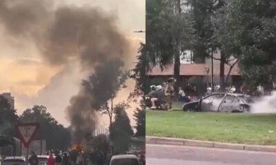Videos muestran cómo se incendió un carro particular en plena avenida Boyacá, en Fontibón