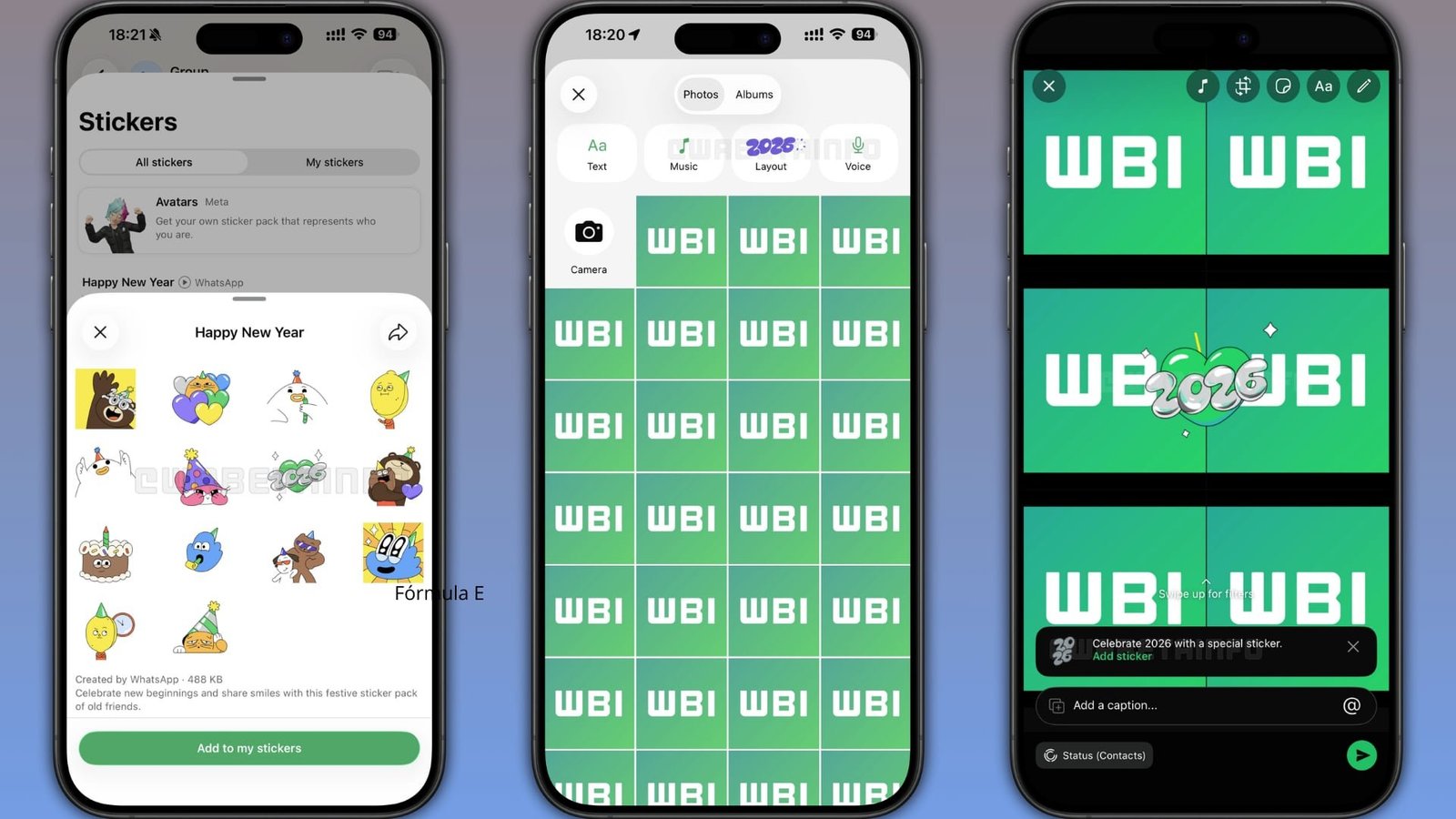 WhatsApp estrena stickers animados para recibir el 2026 en iPhone