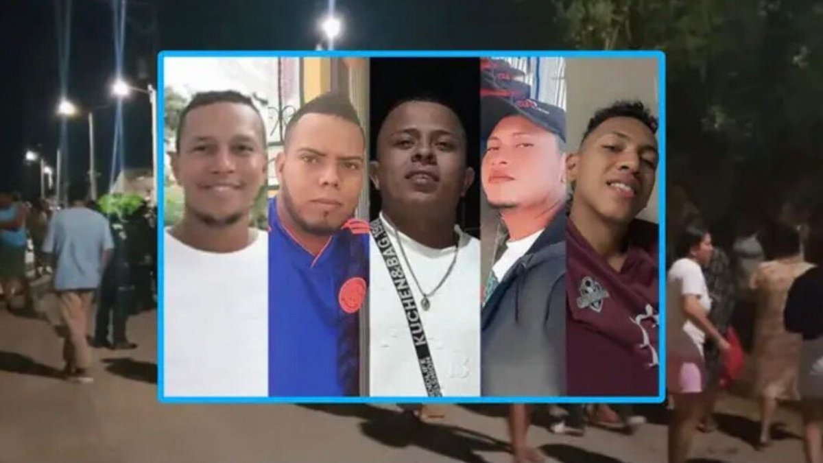 en Maicao a los cinco jóvenes los acribillaron por no acatar la orden de la banda criminal de irse a dormir