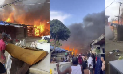 así fue el fuerte incendio que arrasó más de 10 viviendas en el oriente de Cali este primero de enero de 2026.
