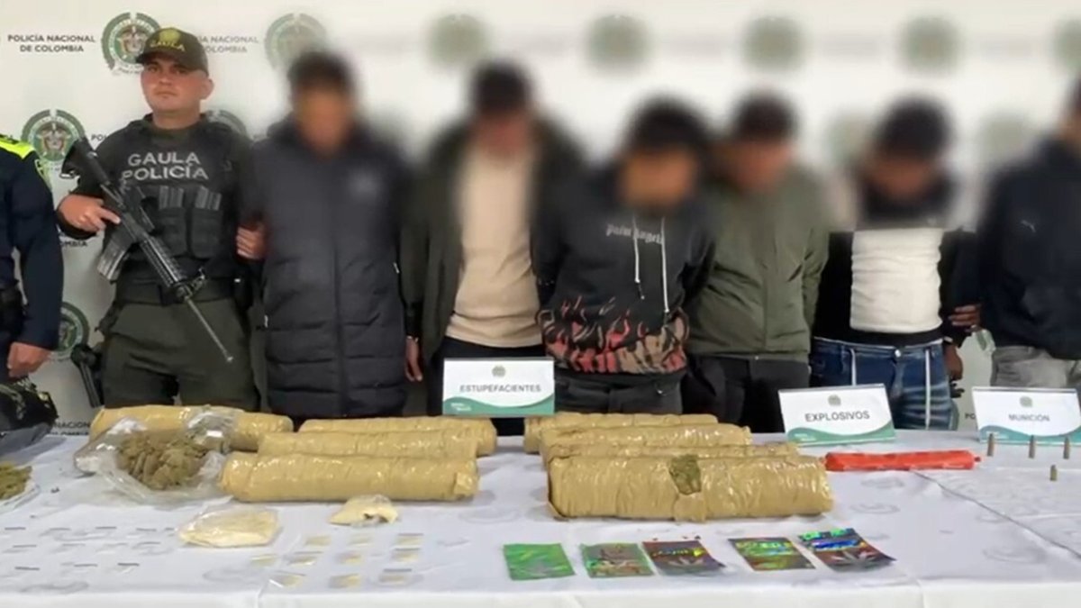 seis capturados por extorsión, microtráfico y uso de explosivos