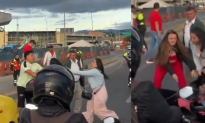se pegaron con cascos de las motos