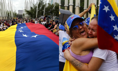 Avanza la concentración de venezolanos en el Parque de las Luces de Medellín celebrando la captura de Nicolás Maduro