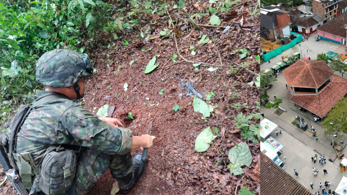 Anorí (Antioquia):;Ejército desactiva siete minas antipersonales instaladas por las disidencias de 'Calarcá'
