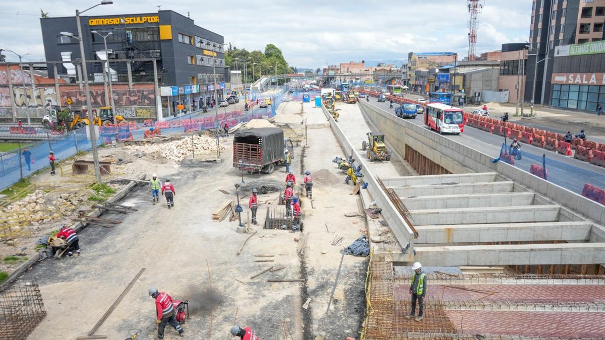 El deprimido que conectará los autobuses de TransMilenio entre la avenida Las Américas y la carrera 68 estará listo en febrero