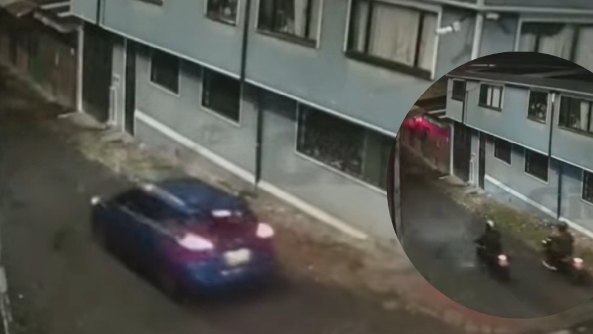 video captó persecución de dos motociclistas a su camioneta