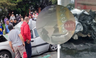 Se conoce video del momento exacto cuando ocurrió robo previo al grave accidente en la avenida 68 que dejó tres muertos