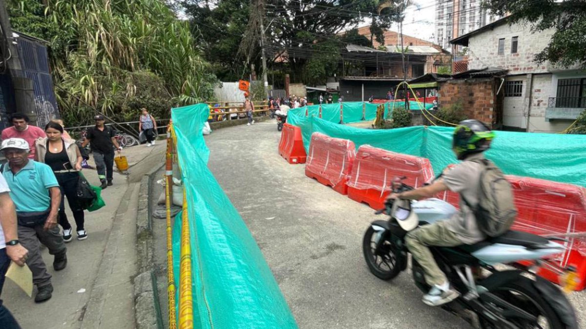 Habilitan carril temporal para motos y peatones por emergencia en el puente La Limona entre Itagüí y San Antonio de Prado