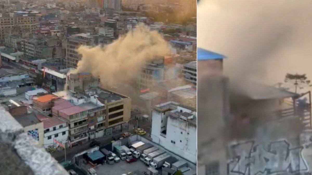 Incendio en la Caracas con calle 22 es controlado por Bomberos de Bogotá; Video alertó sobre la presencia de un hombre en el edificio.