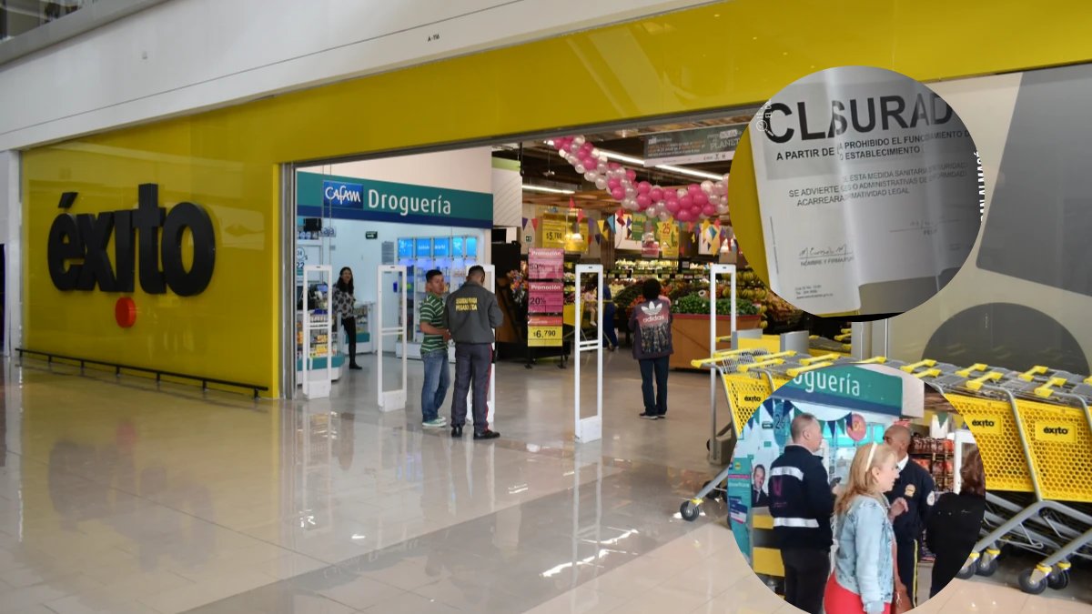 Lo que se sabe de la clausura del local Éxito en el centro comercial Multiplaza en Bogotá