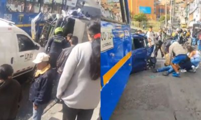 el siniestro involucra 3 camionetas, autobús Sitp y un peatón; una persona fallecida