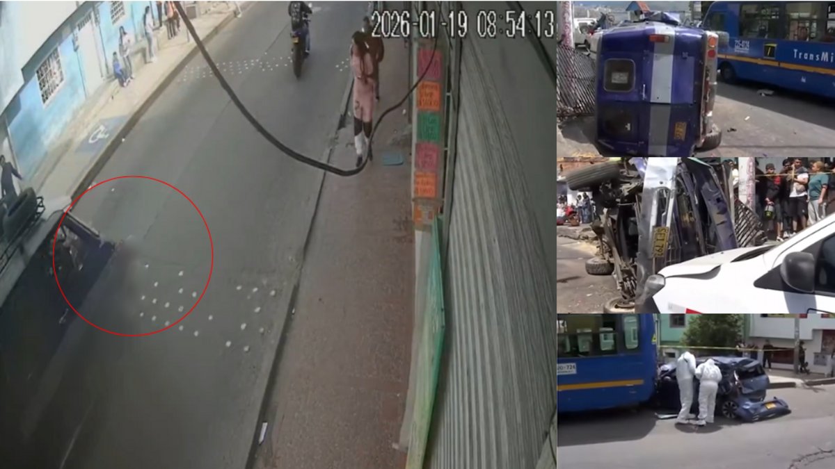 Revelan principales hipótesis del accidente múltiple en Ciudad Bolívar, en Bogotá, que dejó una persona fallecida y seis heridos: se conoce video clave