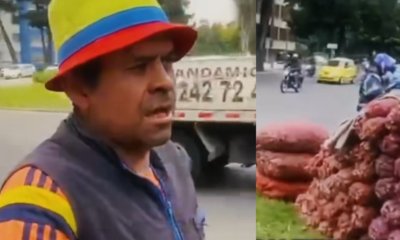 Campesinos que hicieron 'papatón' en Bogotá fueron multados por vender su cosecha en vía pública