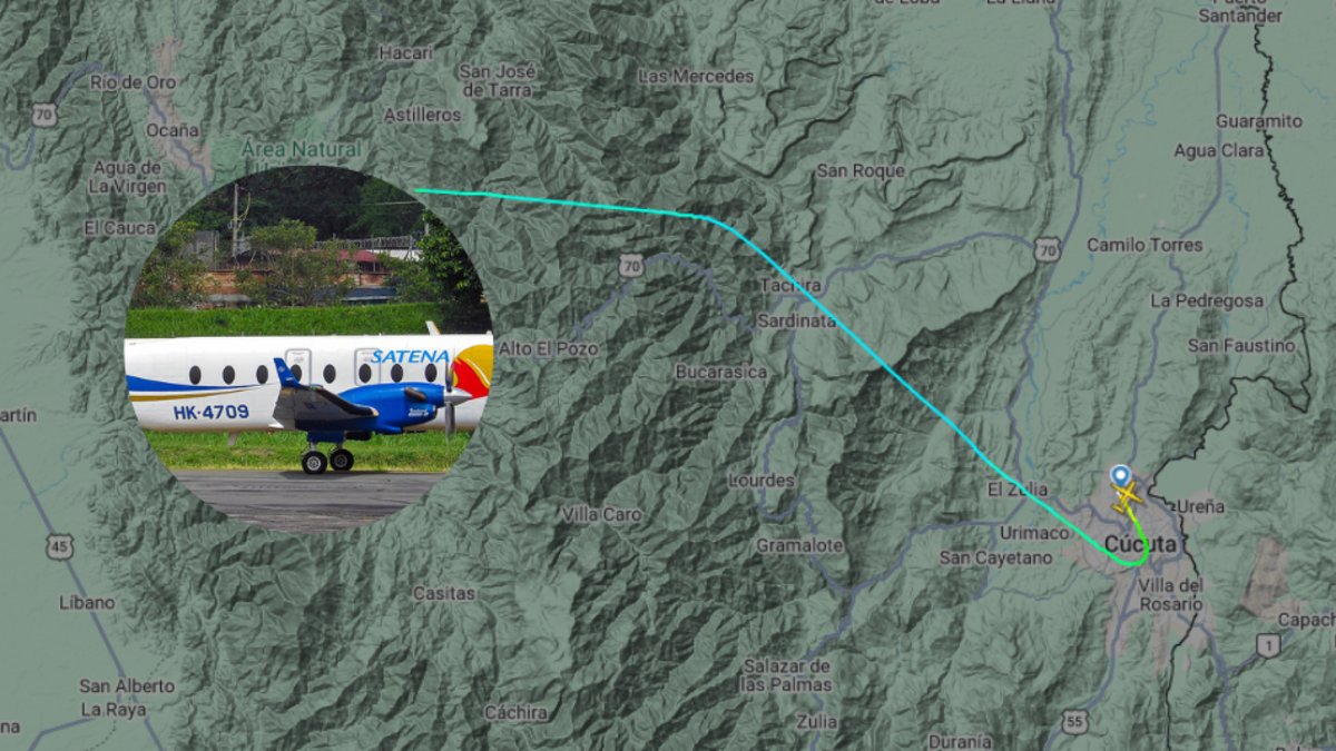Avión de Satena desapareció con 15 tripulantes en Norte de Santander: cubría la ruta Cúcuta