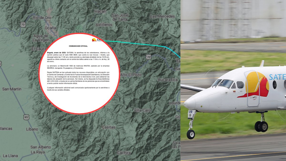Satena entrega detalles del avión desaparecido que cubría ruta Cúcuta
