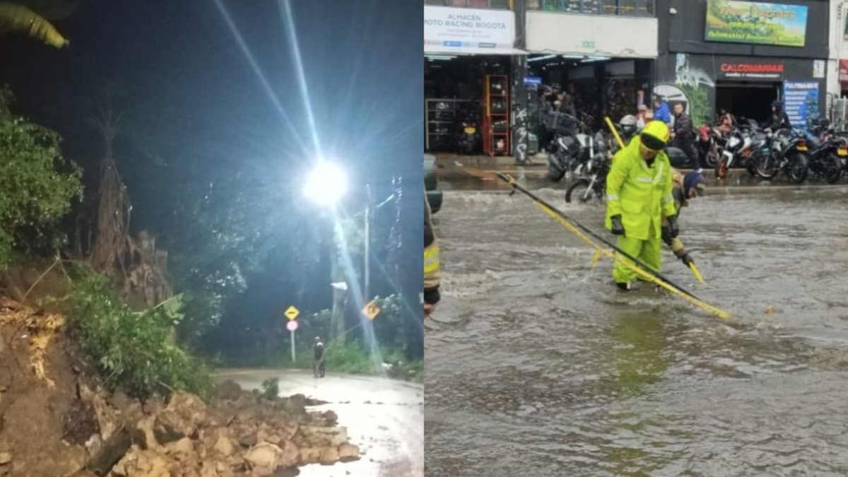 Emergencias por lluvias en Bogotá y Cundinamarca