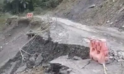 gigantesco derrumbe taponó la carretera entre Nariño y Cauca; congestión de cientos de conductores