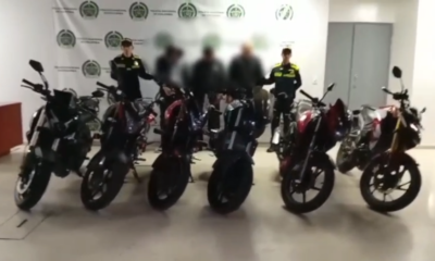 Seis motos y un carro herido fueron recuperados por la Policía en operativo contra el robo de automóviles en 'La Favorita', centro de Bogotá