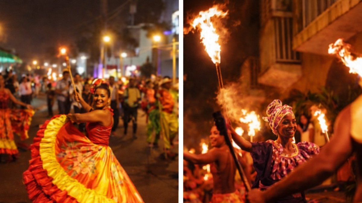 la mítica marcha pagana de fuego, música y color en el marco de las Fiestas de la Virgen de la Candelaria