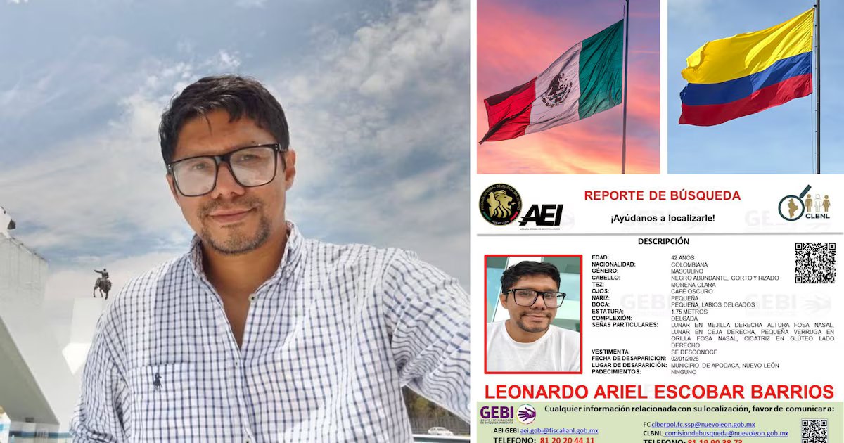 Académico colombiano de 42 años completó mas de una semana desaparecido en México: esto se sabe