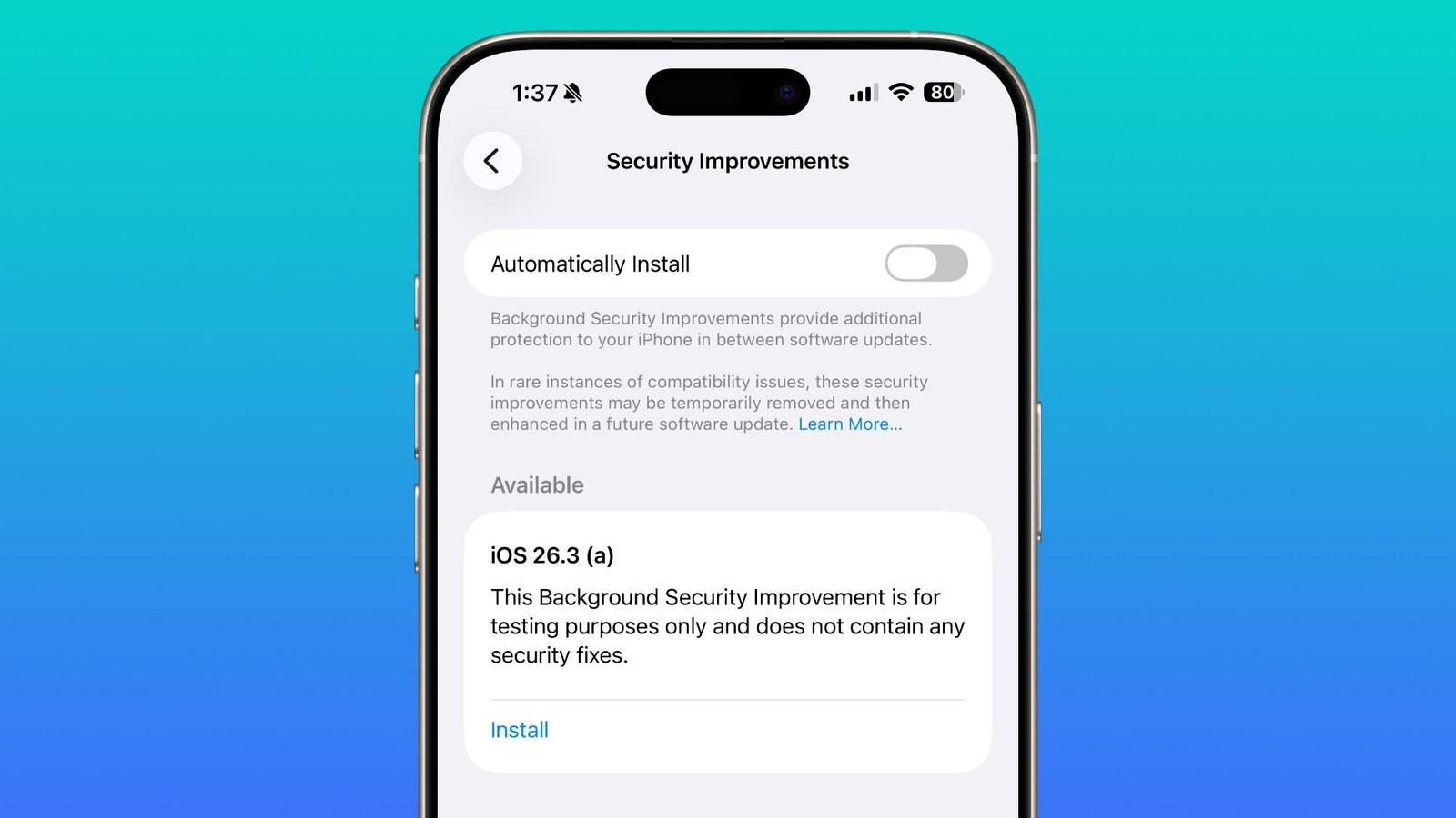 Apple prueba actualizaciones de seguridad en segundo plano en iOS 26.3 y macOS Tahoe 26.3