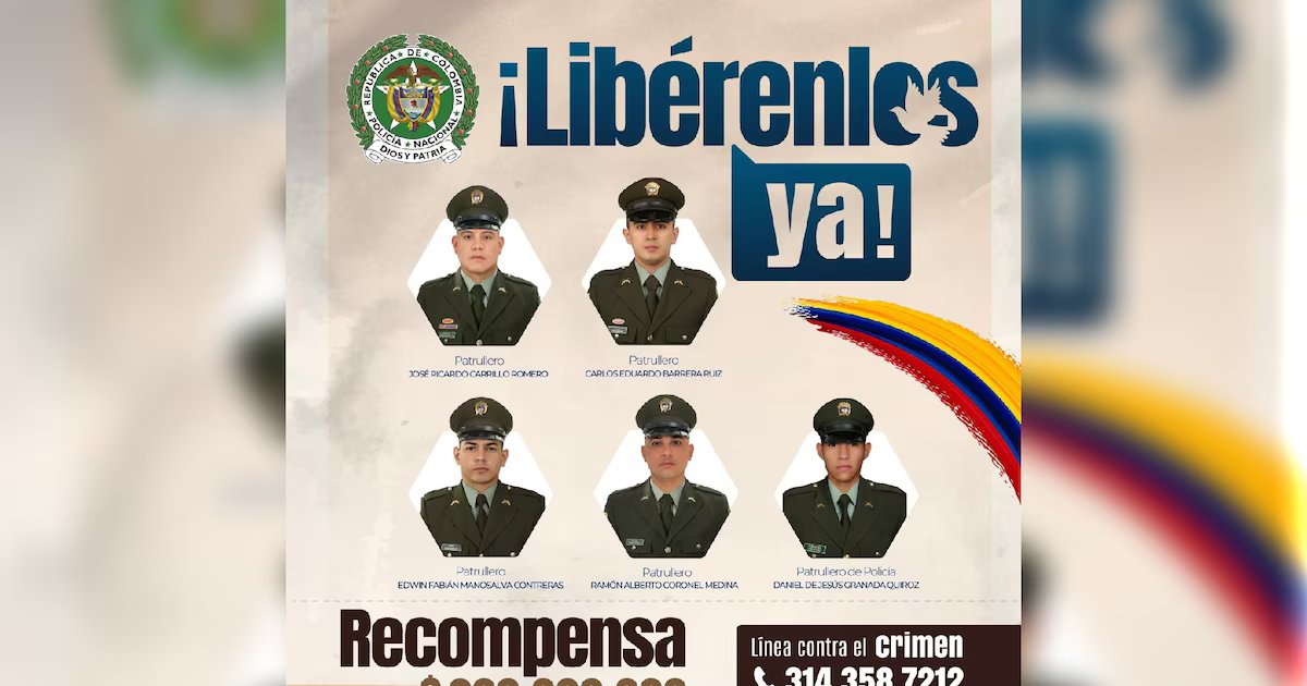 ELN se atribuyó el secuestro de cinco patrulleros en Norte de Santander