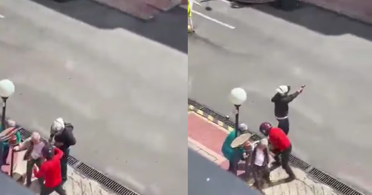 En video quedó el violento robo a dos adultos mayores en Bogotá: ladrones amenzaron a testigos que intentaron intervenir