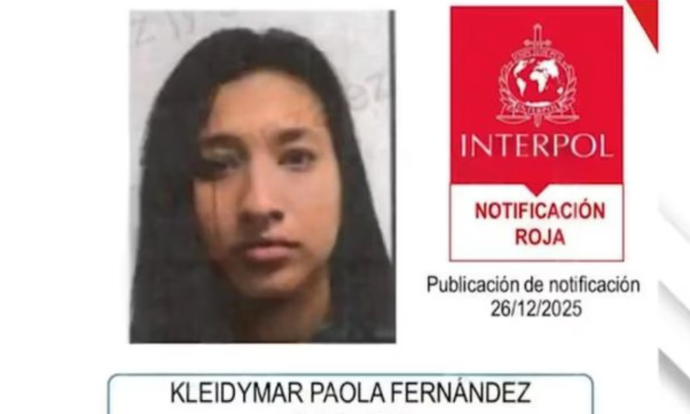 Esta es la circular roja de Interpol para la captura de Kleidymar Fernández, la mujer del disfraz azul, vinculada con asesinato de Jaime Esteban Moreno