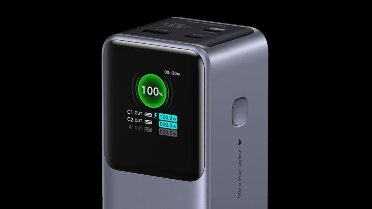 Este pedazo de bicho con 20000 mAh y 130 W carga la batería de tu iPhone hasta 4 veces
