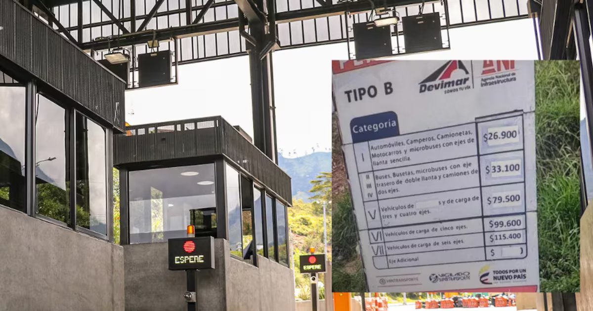 Estos son los peajes más caros de Colombia en 2026: con el aumento para este año, hay algunos que superan los $27.000