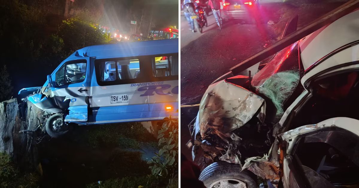 Fuerte accidente en la vía Zipaquirá-Ubaté, dejó varios heridos