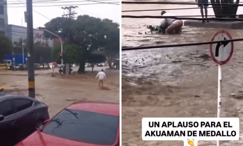 Habló “el Aquaman” de Medellín: ayudó a rescatar a dos domiciliarios durante las inundaciones
