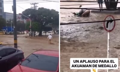 Habló “el Aquaman” de Medellín: ayudó a rescatar a dos domiciliarios durante las inundaciones