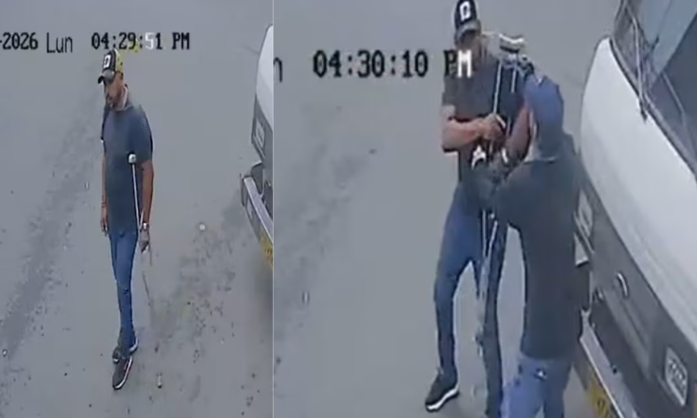 Hombre en muletas que llevaba $18 millones fue víctima de un violento robo en Girardota, Antioquia: el hurto quedó en video