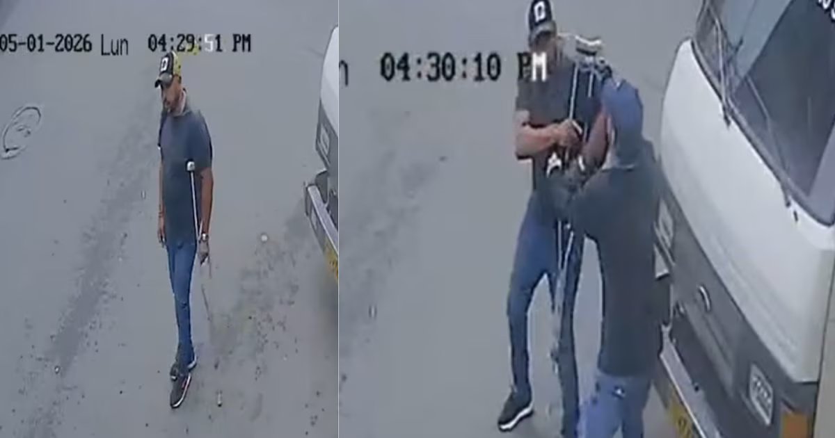 Hombre en muletas que llevaba $18 millones fue víctima de un violento robo en Girardota, Antioquia: el hurto quedó en video