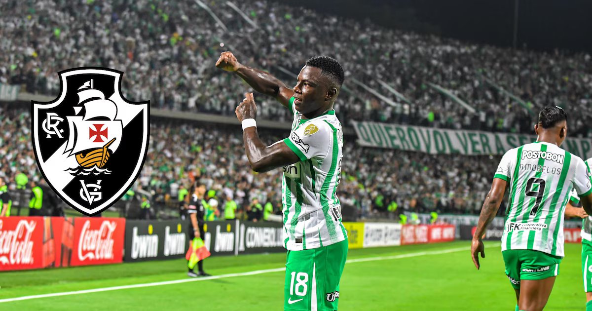 Marino Hinestroza viajó a Brasil para unirse a Vasco da Gama: el extremo posó con la camiseta del equipo de Río de Janeiro