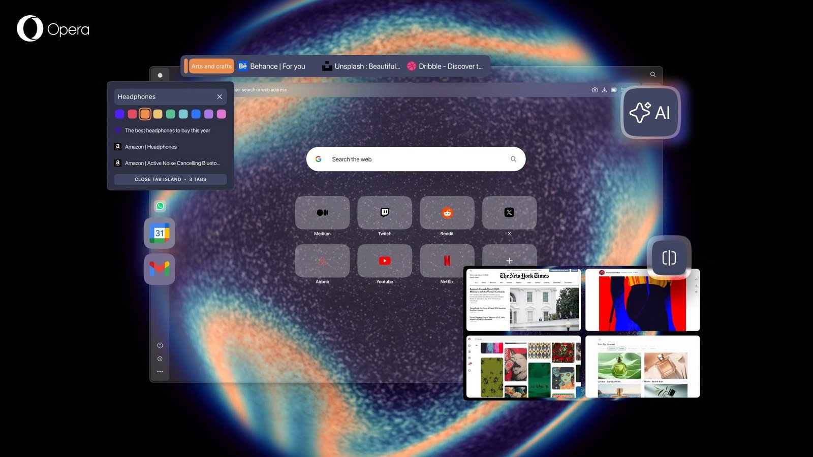 Opera One R3 obtiene un tema de interfaz de usuario reactivo a la música y una pantalla dividida en 4 direcciones