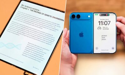 Samsung expuso una pantalla como la que se ha filtrado para el iPhone plegable. Y es más impresionante de lo que creíamos