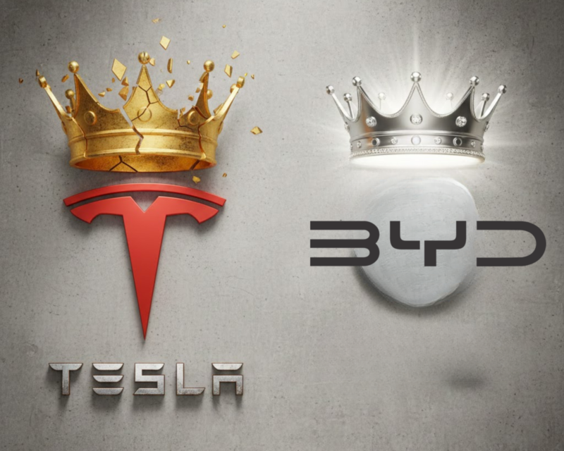 TESLA PIERDE EL TRONO: EL GIGANTE CHINO BYD SE CORONA COMO LÍDER MUNDIAL