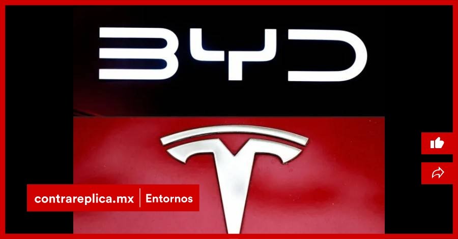 Tesla pierde liderazgo mundial en ventas de autos eléctricos frente a BYD - ContraRéplica