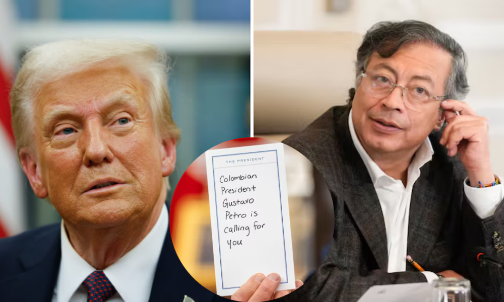 The New York Times reveló fotografía del momento en el que se desarrolló la llamada entre Donald Trump y Gustavo Petro