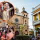 Una lujosa fiesta en las calles de Cartagena por la boda de una colombiana y un ciudadano hindú desató asombro de los transeúntes