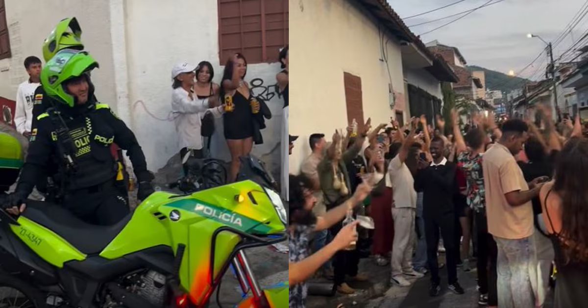 Video: caleños y turistas aprovecharon el sonido de la sirena de la Policía para seguir la rumba