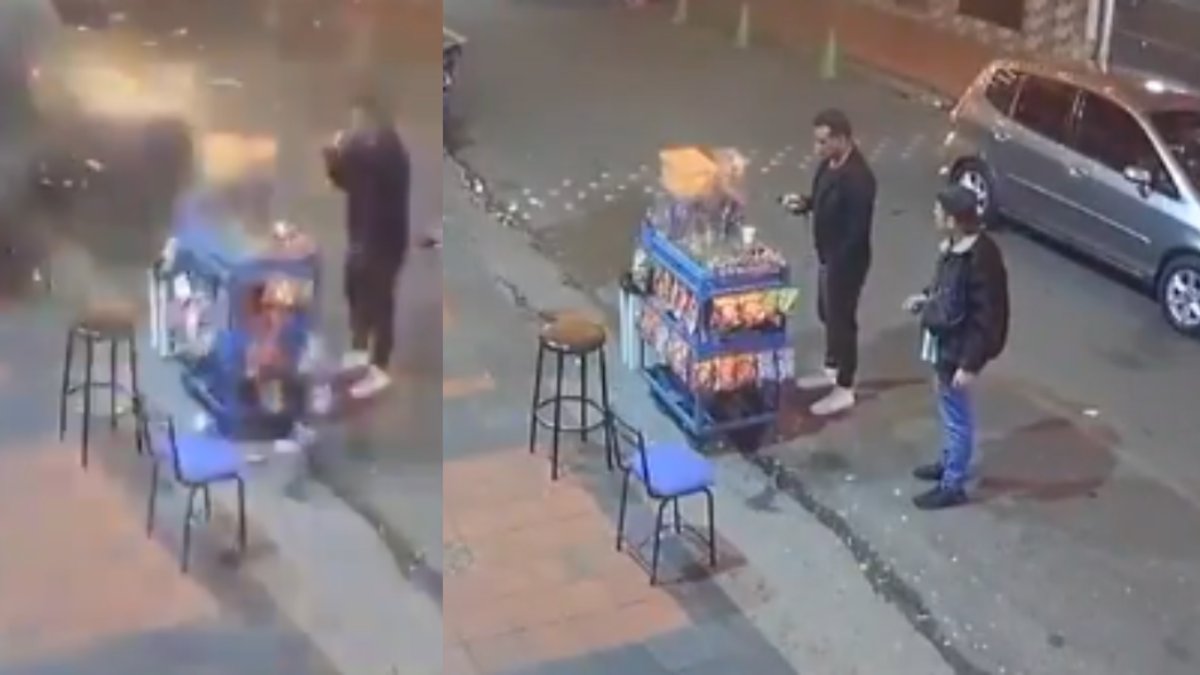 Revelan video del momento exacto cuando dos hombres en motocicleta lanzaron granada que provocó una fuerte explosión en el barrio Santa Fe, en Bogotá